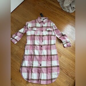 NWT Flannel dress / long flannel jacket
